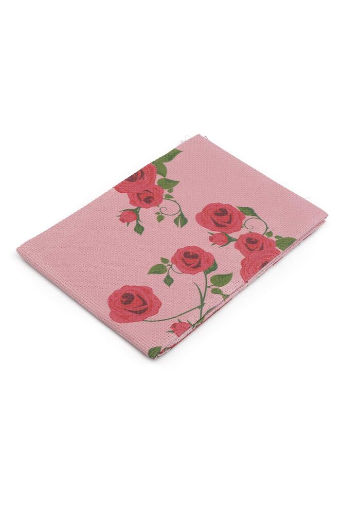 Baskılı Etamin İşlemelik Seccade Kırmızı 508 | Pudra