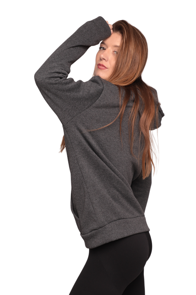 Kapşonlu 3 İplik Sweatshirt 0153 | Antrasit