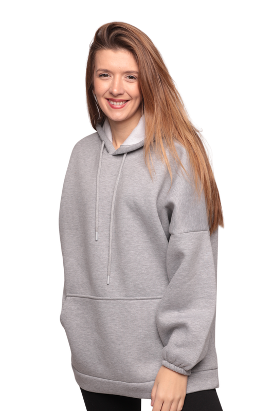 SİMİSSO - Kapşonlu 3 İplik Sweatshirt 3584 | Gri