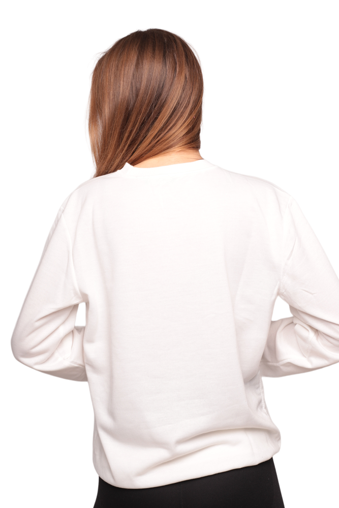Bisiklet Yaka Kadın Sweatshirt 0149 | Ekru