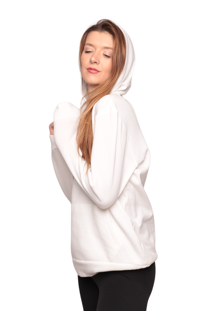 Baskılı 3 İplik Kadın Sweatshirt 0160 | Ekru