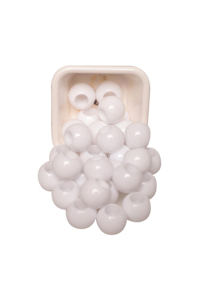 Büyük Boy Makrome Boncuk | Beyaz Büyük Boy Makrome Boncuk | Beyaz