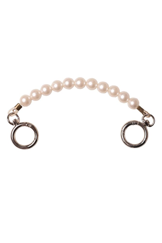 İncili Çanta Uzatma Sapı 20 cm | Gümüş