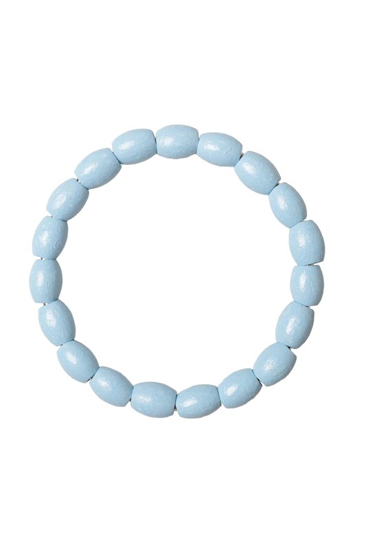 Ahşap Boncuklu Çanta Sapı 404 | Mavi - Thumbnail