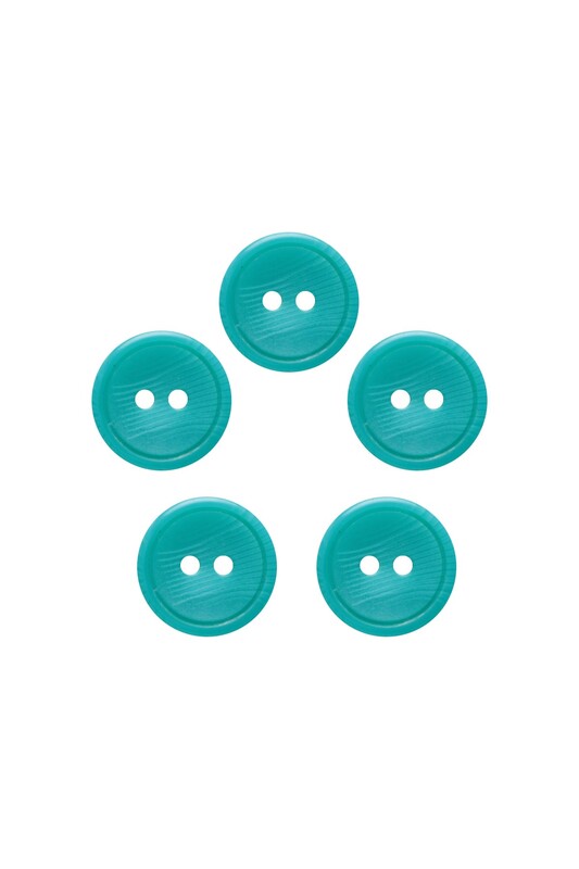 Plastik Düğme 1,5 cm 5 Adet | Petrol - Thumbnail