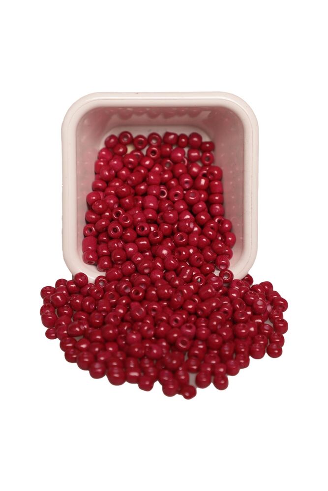 Cam Boncuk 4 mm 50 gr Bordo 19