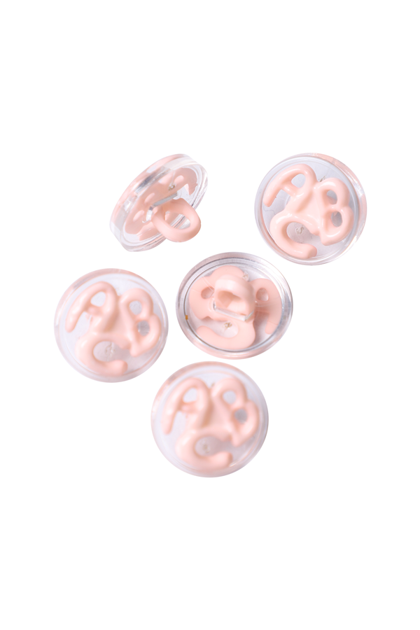 Figürlü Düğme 5 Adet Model 7 | Somon