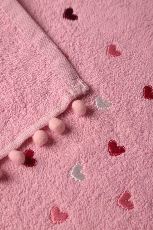 Ponponlu El Havlusu 30*50 0192 | Pembe - Thumbnail