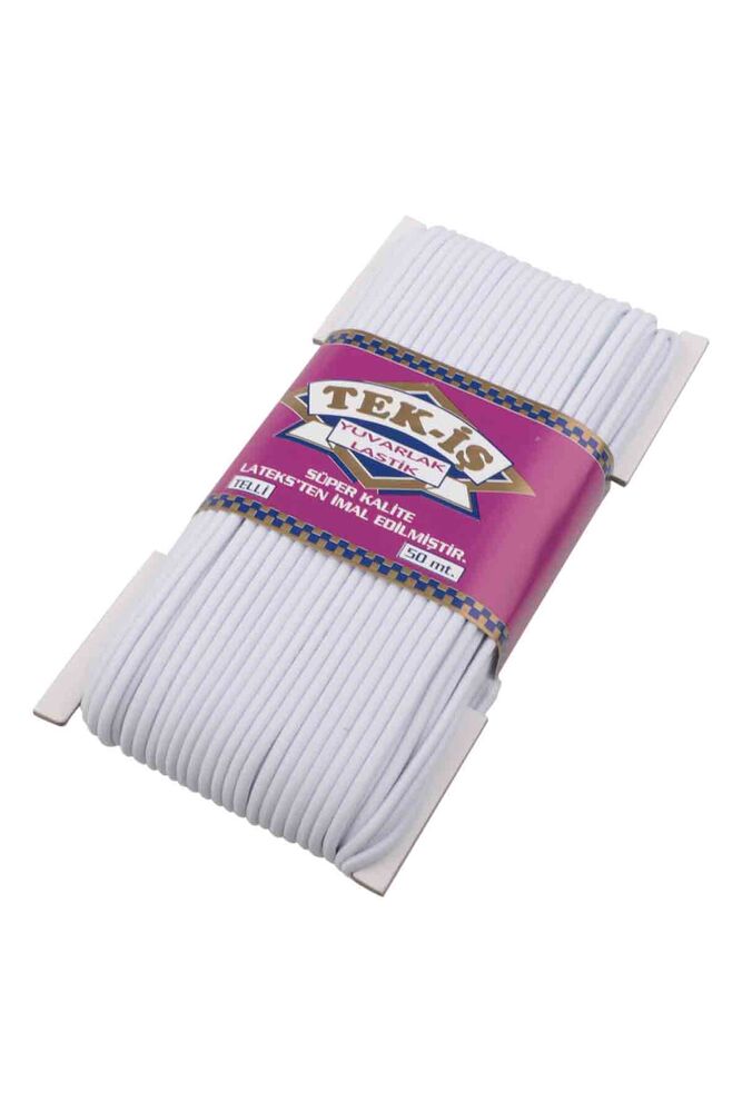 Резинка круглая шляпная Tek-İş 50м /белый 