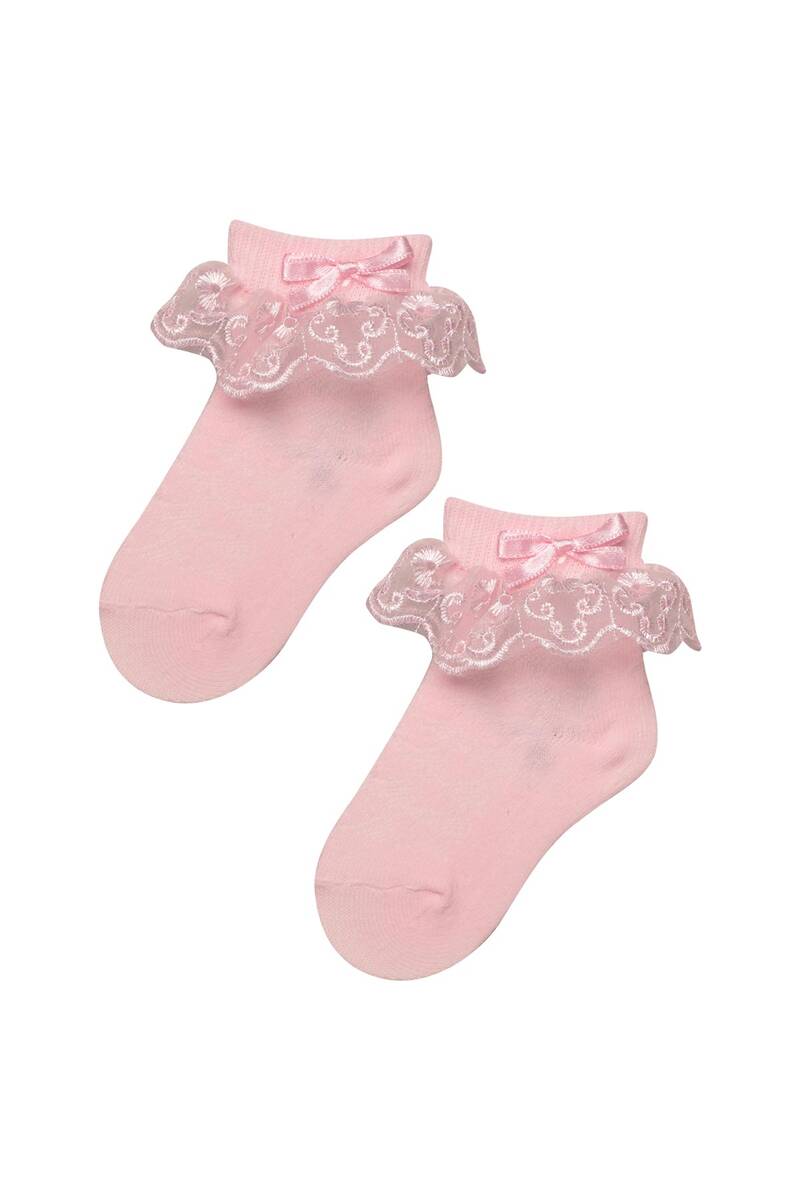 Aksesuarlı Kız Çocuk Çorap 505-2 Kod/renk: Pembe