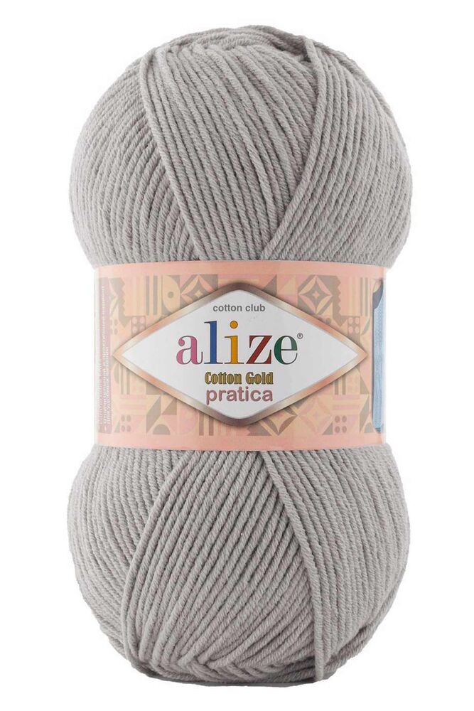 Пряжа Alize Cotton Gold Pratica /Серый меланж 021