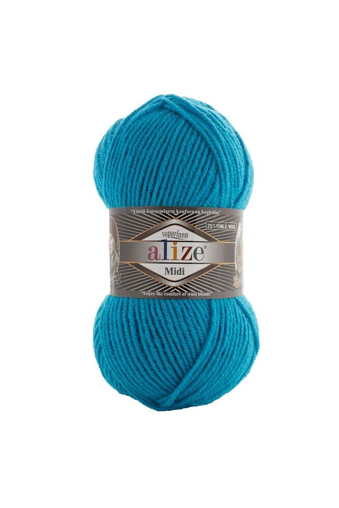 Пряжа Alize Superlana Midi/Бирюзовый 484
