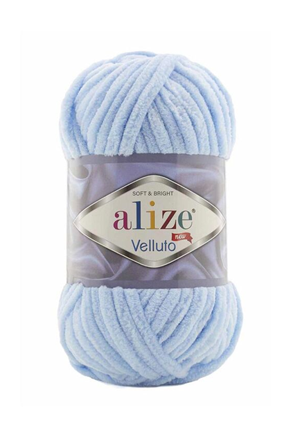 Пряжа Alize Velluto 100г./Нежно-голубой 218