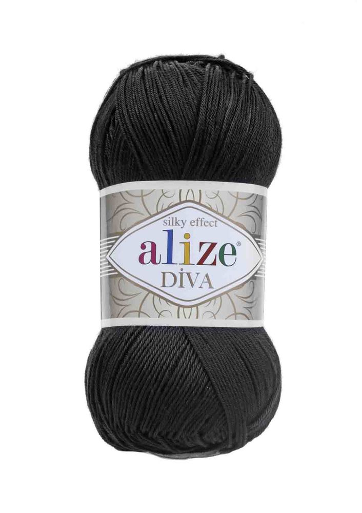Пряжа Alize Diva/Чёрный 060