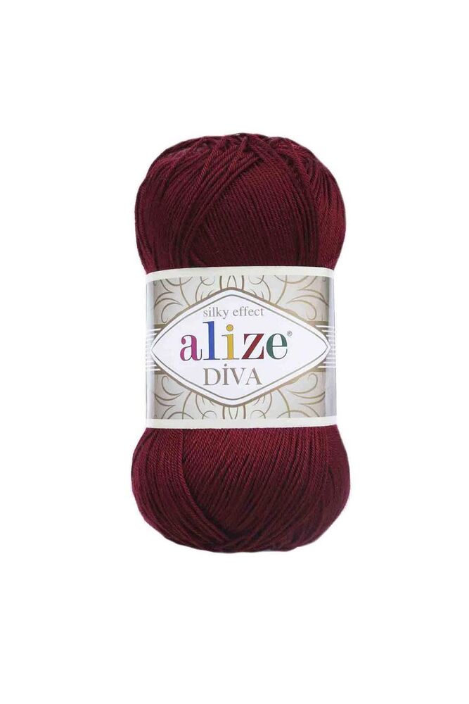 Пряжа Alize Diva/Бордовый 057