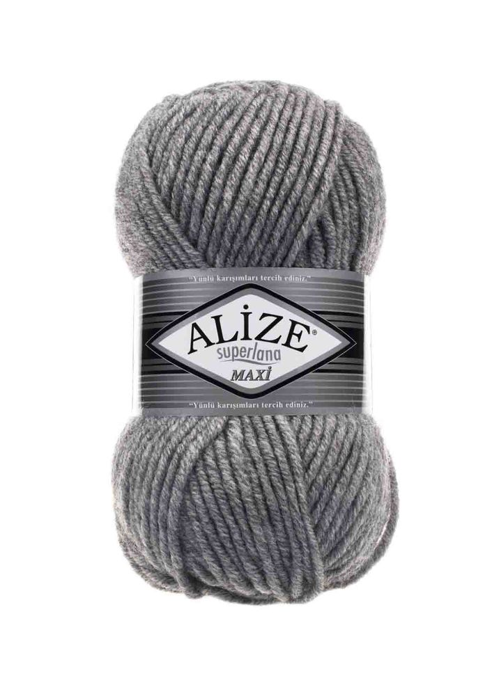 Пряжа Alize Superlana Maxi/Серый меланж 021