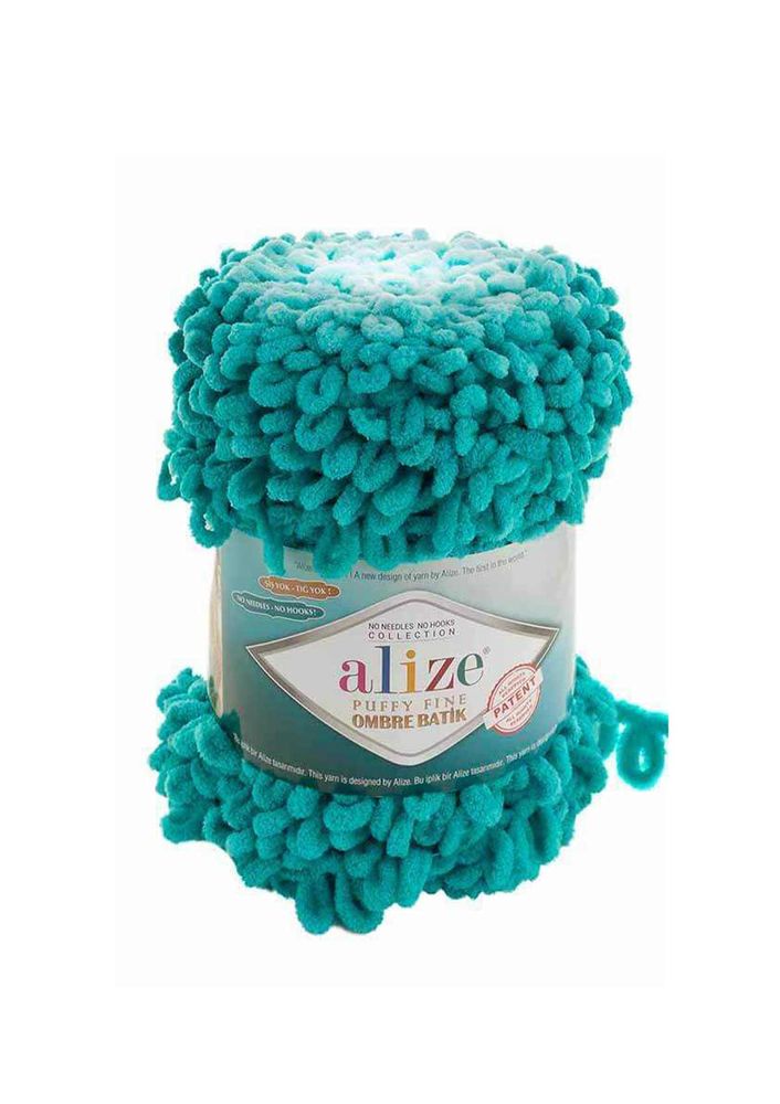 Пряжа Alize Puffy Fine Ombre Batik/7246