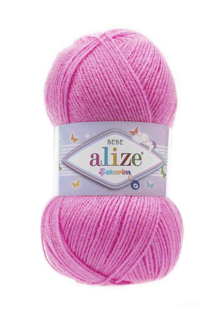 Пряжа Alize Şekerim Bebe / Ярко-розовый 157