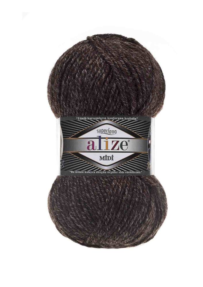 Пряжа Alize Superlana Midi /Коричневый 804