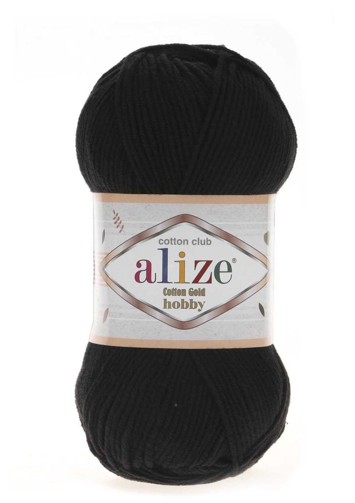 Пряжа Alize Cotton Gold Hobby 50 г./Черный 060