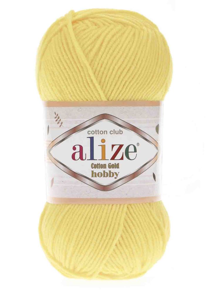 Пряжа Alize Cotton Gold Hobby 50 г./ Светло-желтый 187