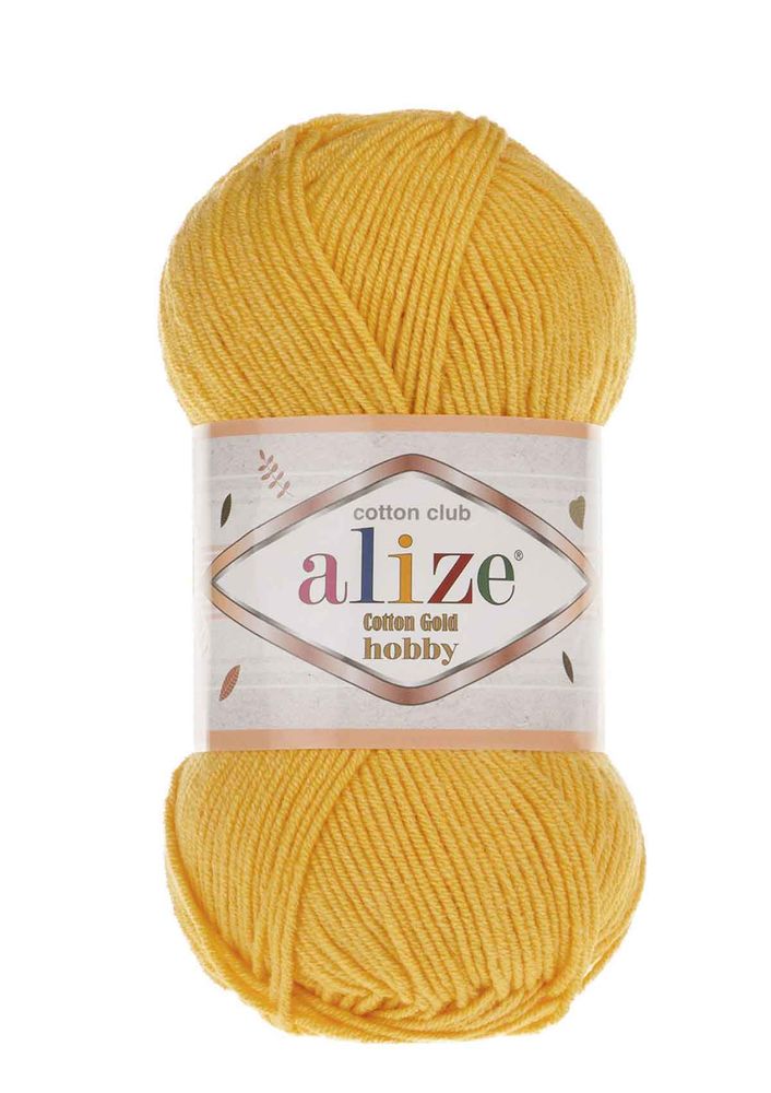Пряжа Alize Cotton Gold Hobby 50 г. / Темно-желтый 216