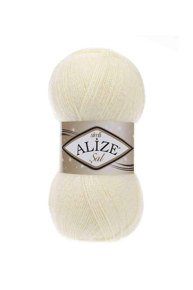 Пряжа Alize Şal Sim/Кремовый 001