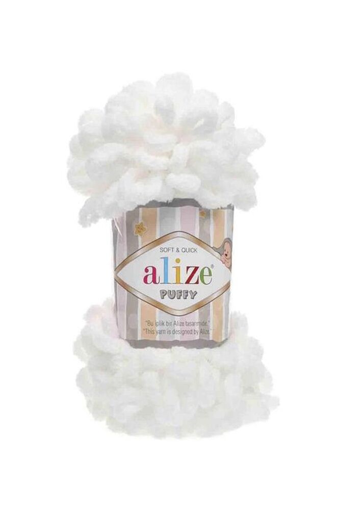 Пряжа Alize Puffy / Белый 055