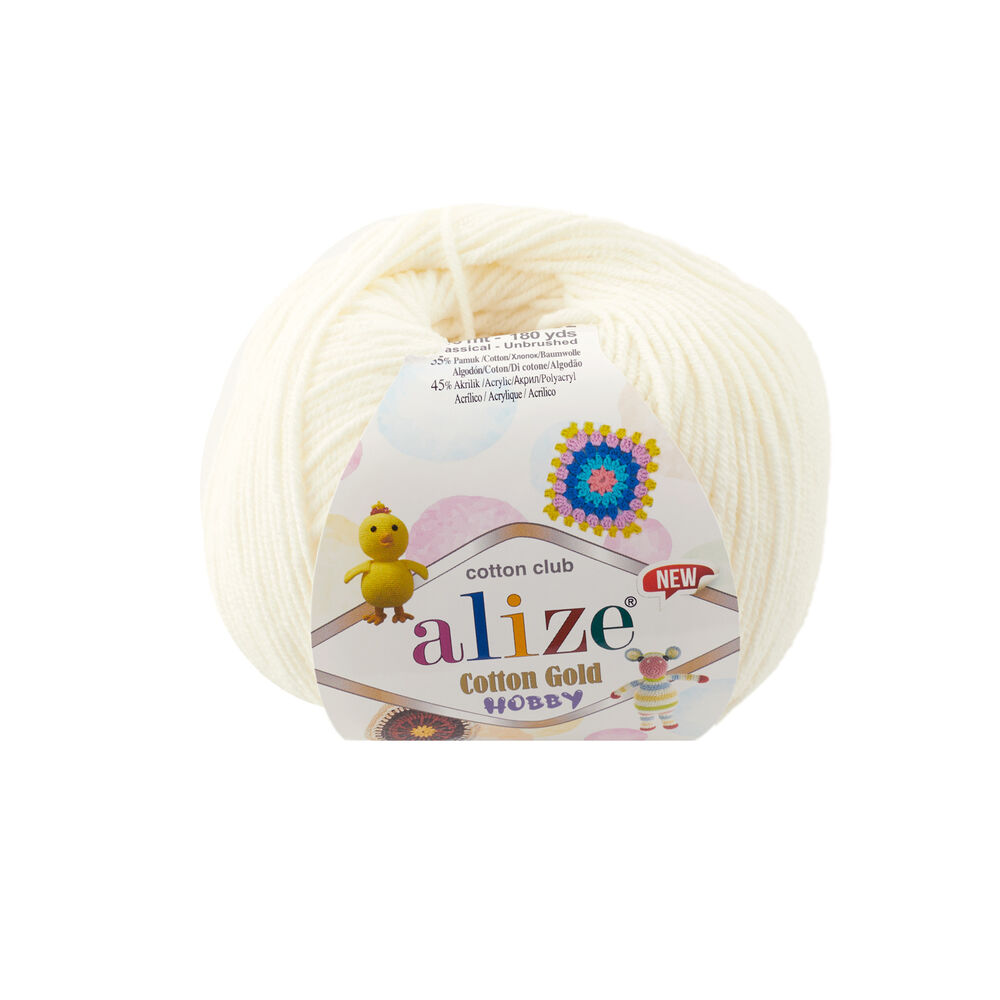 Alize Cotton Gold Hobby New El Örgü İpi Açık Krem 062