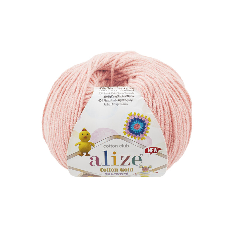 Alize - Alize Cotton Gold Hobby New El Örgü İpi Pudra Pembesi 393