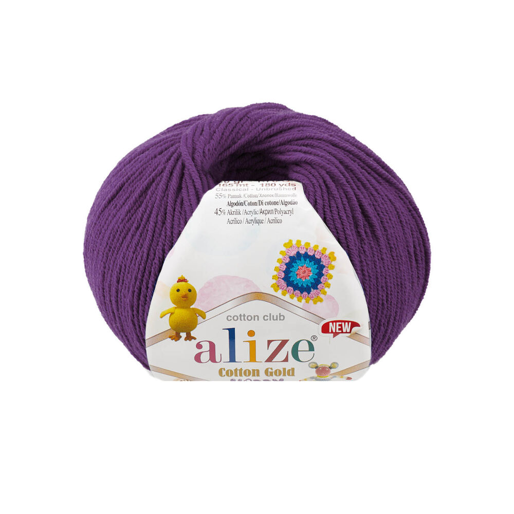 Alize Cotton Gold Hobby New El Örgü İpi Mor 122