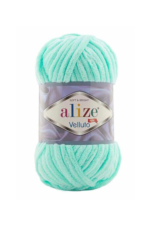 Alize Velluto El Örgü İpi 100 gr | Açık Mint 019