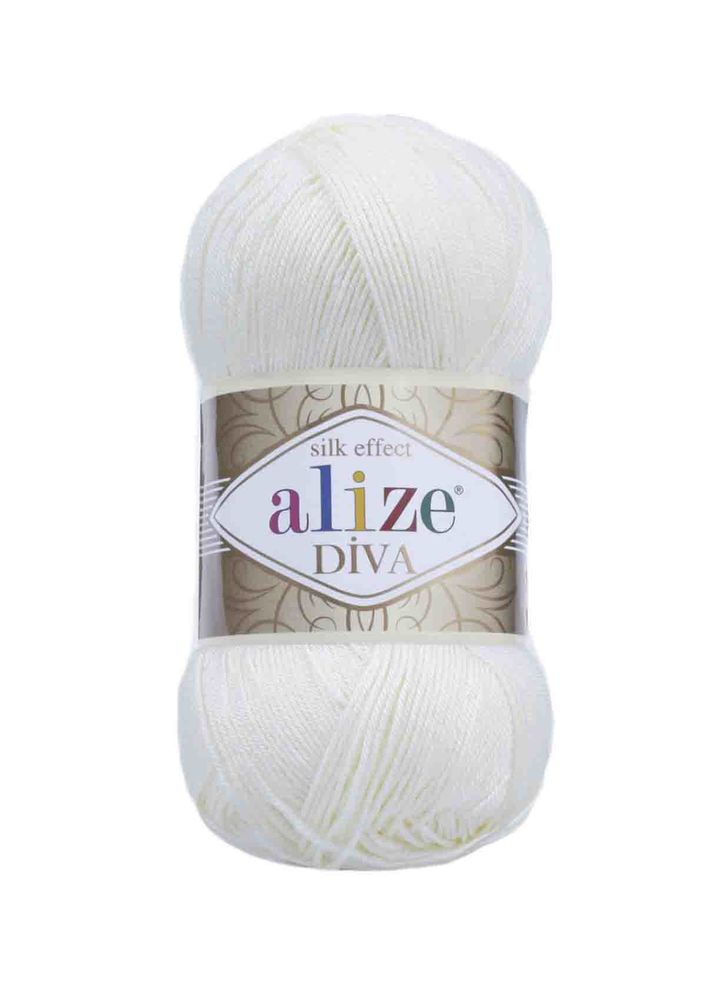 Alize Diva El Örgü İpi Şeker Beyaz 1055