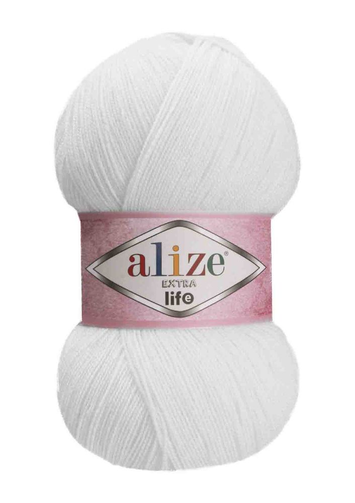 Alize Extra Life El Örgü İpi Beyaz 911