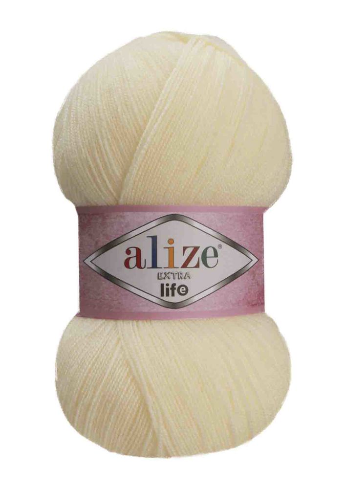 Alize Extra Life El Örgü İpi Krem 912