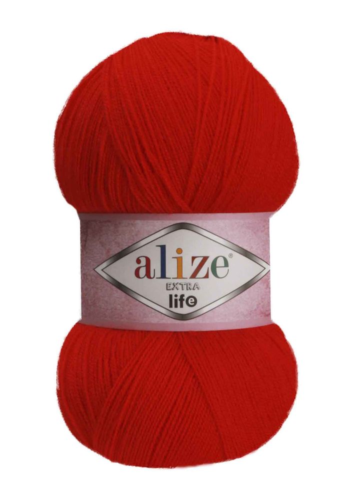Alize Extra Life El Örgü İpi Kırmızı 926