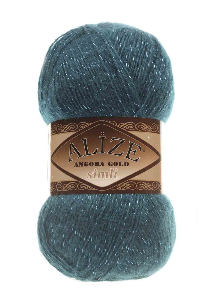 Alize Angora Gold Simli El Örgü İpi Petrol 017