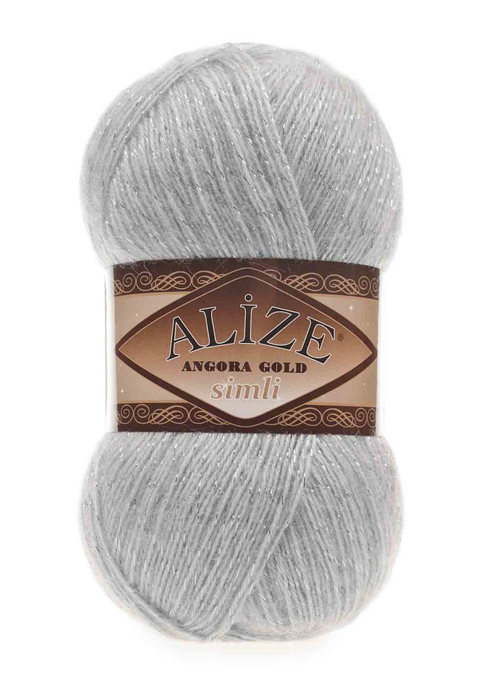 Alize Angora Gold Simli El Örgü İpi Gri 021