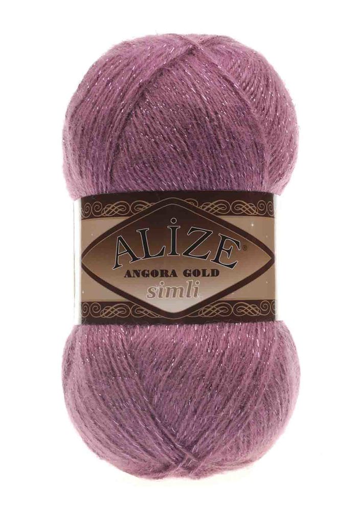 Alize Angora Gold Simli El Örgü İpi Gül Kurusu 028