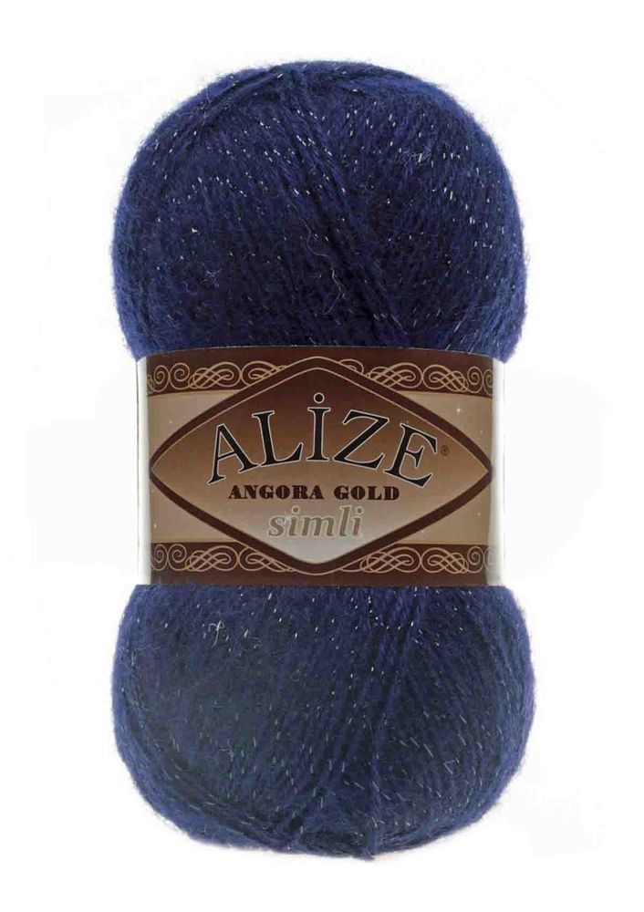 Alize Angora Gold Simli El Örgü İpi Lacivert 058
