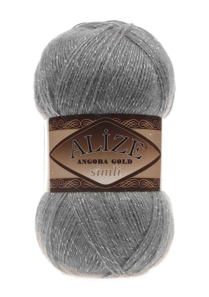 Alize Angora Gold Simli El Örgü İpi Kömür Gri 087