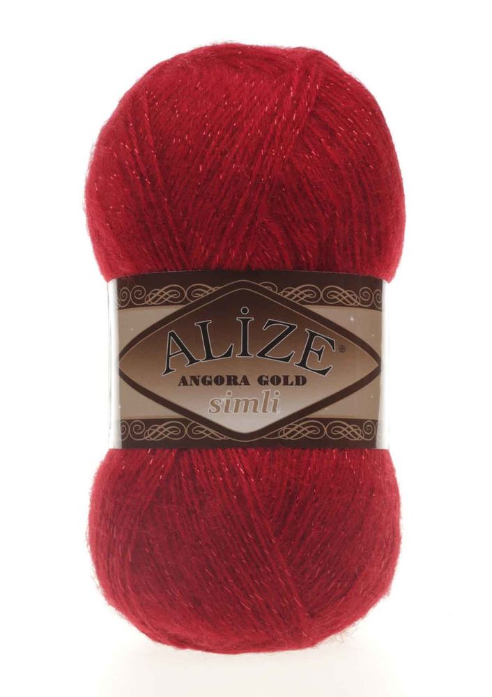Alize Angora Gold Simli El Örgü İpi Kırmızı 106
