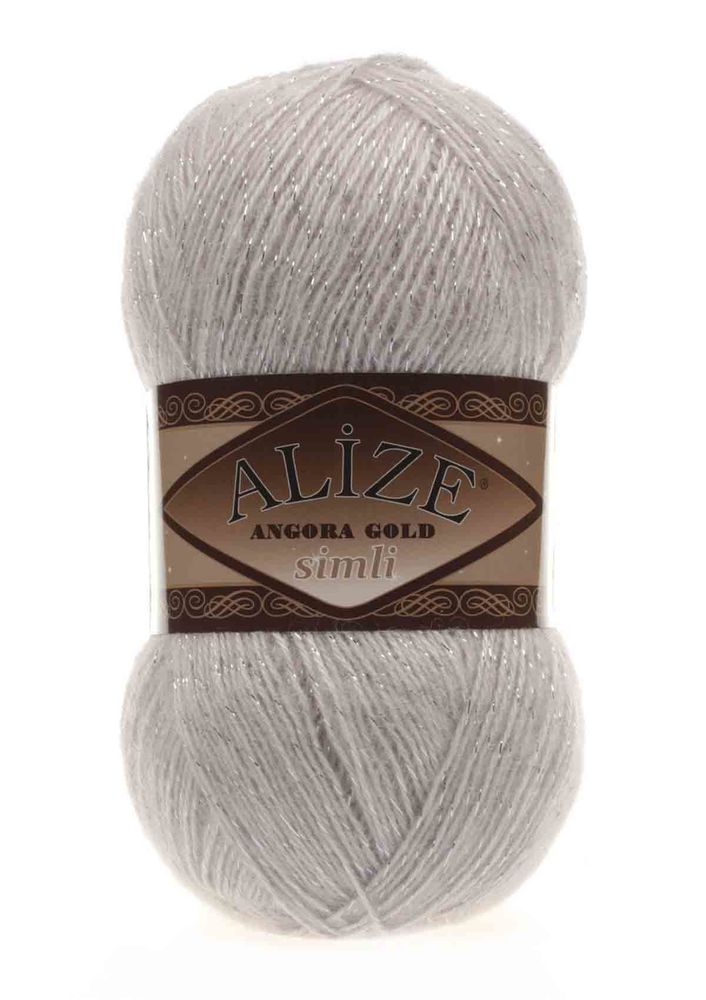 Alize Angora Gold Simli El Örgü İpi Kış Beyazı 168