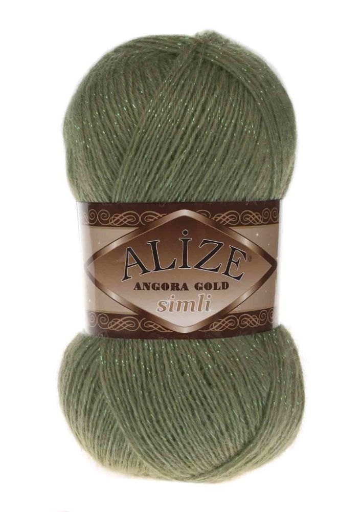 Alize Angora Gold Simli El Örgü İpi Haki 345