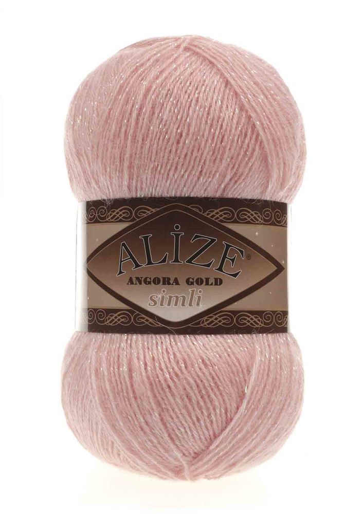 Alize Angora Gold Simli El Örgü İpi Gelin Pembesi 363