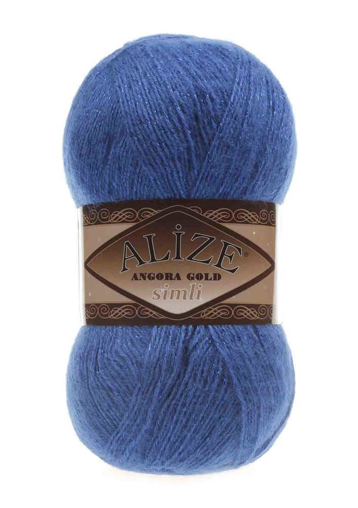 Alize Angora Gold Simli El Örgü İpi Saks 636