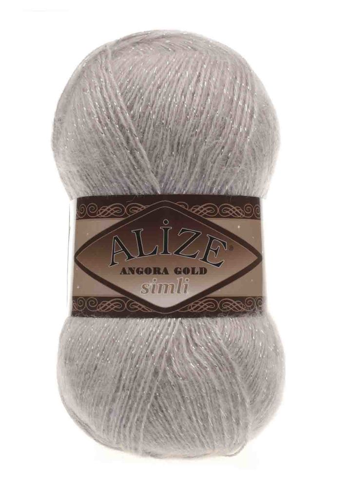 Alize Angora Gold Simli El Örgü İpi Duman 652