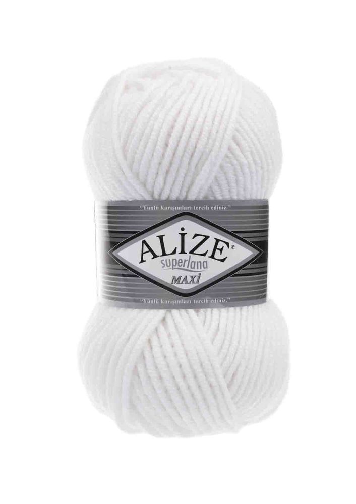 Alize Superlana Maxi El Örgü İpi Beyaz 055