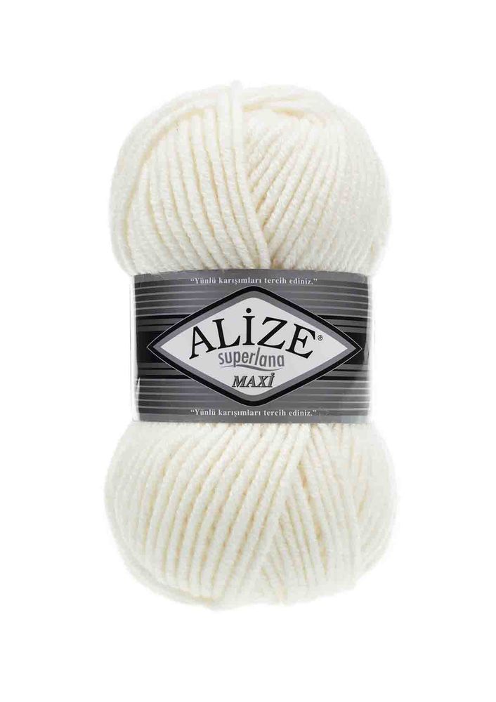 Alize Superlana Maxi El Örgü İpi Açık Krem 062