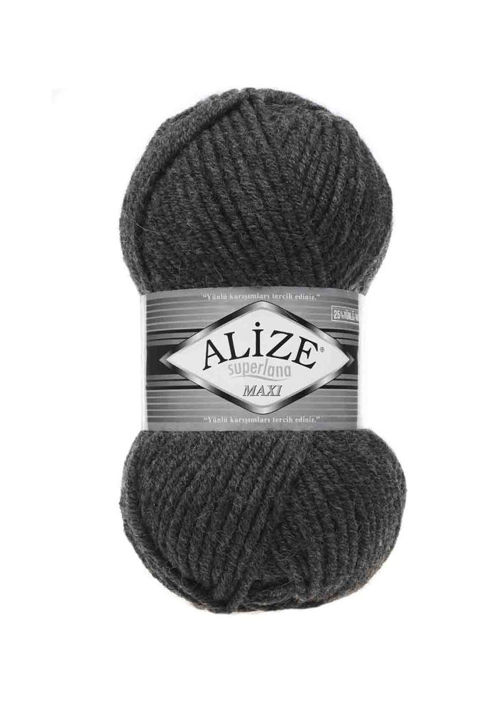 Alize Superlana Maxi El Örgü İpi Koyu Gri Melanj 196